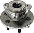 2-Wheel Set Front, Driver and Passenger Side Wheel Hubs, With Bearing, Four Wheel Drive, 2-Wheel ABS