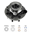 2004 Dodge Ram 2500 - Front Wheel Hub, 4WD, 8 Lugs, With Bearing, With Sensor