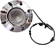 Front, Driver and Passenger Side Wheel Hub, 8 Lugs, With Bearing, With Sensor, RWD