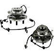 2002 Dodge Dakota - Front, Driver and Passenger Side Wheel Hub, 4-Wheel ABS, 4WD, 6 Lugs, With Bearing, With Sensor