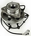 2002 Dodge Dakota - Front, Driver and Passenger Side Wheel Hub, 4-Wheel ABS, 4WD, 6 Lugs, With Bearing, With Sensor