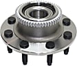Front, Driver and Passenger Side Wheel Hub, 8 Lugs, With Bearing, RWD