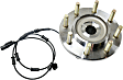 2-Wheel Set Front, Driver and Passenger Side Wheel Hubs, with Bearing, with Sensor, 4WD, 8 Stud Wheel
