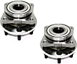 Front and Rear, Driver and Passenger Side Wheel Hub, 6 Lugs, With Bearing