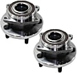 Front, Driver and Passenger Side Wheel Hub, 5 Lugs, With Bearing