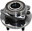 Front, Driver and Passenger Side Wheel Hub, 5 Lugs, With Bearing