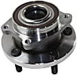 Front, Driver and Passenger Side Wheel Hub, 5 Lugs, With Bearing