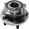 Front and Rear, Driver and Passenger Side Wheel Hub, 5 Lugs, With Bearing, FWD