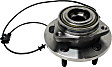 Front, Driver and Passenger Side Wheel Hub, 5 Lugs, With Bearing, With Sensor