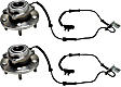 Front, Driver and Passenger Side Wheel Hub, 5 Lugs, With Bearing, With Sensor, FWD