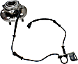 Front, Driver and Passenger Side Wheel Hub, 5 Lugs, With Bearing, With Sensor, FWD