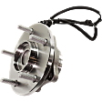 Front and Rear, Driver and Passenger Side Wheel Hub, 5 Lugs, With Bearing, With Sensor, FWD, 3.6L, 6Cyl