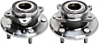 Front, Driver and Passenger Side Wheel Hub, 5 Lugs, With Bearing