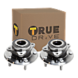 Front, Driver and Passenger Side Wheel Hub, 5 Lugs, With Bearing