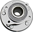 Front, Driver and Passenger Side Wheel Hub, 5 Lugs, With Bearing