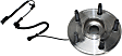 2-Wheel Set Wheel Hubs, With Bearing, With Sensor, Naturally Aspirated, 4-Door, Crew Cab Pickup, With Rear Wheel ABS Brakes With Speed Sensor