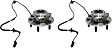Front, Driver and Passenger Side Wheel Hub, 5 Lugs, With Bearing, With Sensor