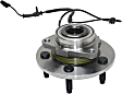 Front, Driver and Passenger Side Wheel Hub, 5 Lugs, With Bearing, With Sensor