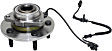 Front, Driver and Passenger Side Wheel Hub, 5 Lugs, With Bearing, With Sensor