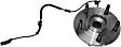 Front, Driver and Passenger Side Wheel Hub, 5 Lugs, With Bearing, With Sensor