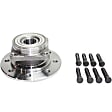 Front, Driver and Passenger Side Wheel Hub, 8 Lugs, With Bearing