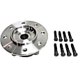 Front, Driver and Passenger Side Wheel Hub, 8 Lugs, With Bearing