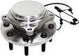 Front, Driver and Passenger Side Wheel Hub, 8 Lugs, With Bearing, With Sensor, RWD