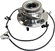 2-Wheel Set Front, Driver and Passenger Side Wheel Hubs, With Bearing, With Sensor, 4WD, 4-Wheel ABS