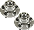 2-Wheel Set Rear, Driver and Passenger Side Wheel Hubs, With Bearing, 2.76 in. ABS Tone Ring Diameter