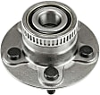 2-Wheel Set Rear, Driver and Passenger Side Wheel Hubs, With Bearing, 2.76 in. ABS Tone Ring Diameter