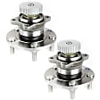 2-Wheel Set Rear, Driver and Passenger Side Wheel Hubs, With Bearing, 43-teeth tone ring; 2.4 in. ABS Tone Ring Diameter