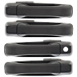 2011-2018 Ram 1500 - Front and Rear, Driver and Passenger Side Exterior Door Handles, Textured Black, Front Driver Side - With Key Hole; Front Passenger Side and Rear Driver and Passenger Side - Without Key Hole