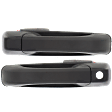 Front, Driver and Passenger Side Exterior Door Handles, Textured Black, Front Driver Side - With Key Hole; Front or Rear Passenger Side - Without Key Hole