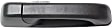 Front, Driver and Passenger Side Exterior Door Handles, Textured Black, Front Driver Side - With Key Hole; Front or Rear Passenger Side - Without Key Hole