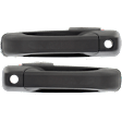 Front, Driver and Passenger Side Textured Black Exterior Door Handle, With Key Hole
