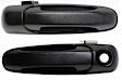 Front, Driver and Passenger Side Exterior Door Handles, Textured Black, Driver Side - With Key Hole; Passenger Side - Without Key Hole