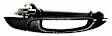 Front, Driver and Passenger Side Exterior Door Handles, Textured Black, Driver Side - With Key Hole; Passenger Side - Without Key Hole