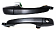Front, Driver and Passenger Side Exterior Door Handles, Textured Black, Driver Side - With Key Hole; Passenger Side - Without Key Hole