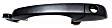 Front, Driver and Passenger Side Exterior Door Handles, Textured Black, Driver Side - With Key Hole; Passenger Side - Without Key Hole