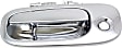 Front, Driver and Passenger Side Exterior Door Handles, Chrome, Driver Side - With Key Hole; Passenger Side - Without Key Hole