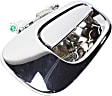 Front, Driver and Passenger Side Exterior Door Handles, Chrome, Driver Side - With Key Hole; Passenger Side - Without Key Hole