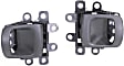 Front or Rear, Driver and Passenger Side Interior Door Handles, Black, Without Door Lock Hole