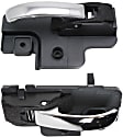 Front or Rear, Driver and Passenger Side Interior Door Handles, Chrome, Without Door Lock Hole