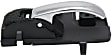 Front or Rear, Driver and Passenger Side Interior Door Handles, Chrome, Without Door Lock Hole