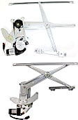 Front, Driver and Passenger Side Power Window Regulator, With Motor