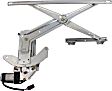 Front, Driver and Passenger Side Power Window Regulator, With Motor