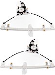 Front, Driver and Passenger Side Power Window Regulator, With Motor