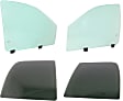 Front and Rear, Driver and Passenger Side Door Glasses, Front - Green Tint; Rear - Gray Tint Privacy, 4-Door, Crew Cab Pickup, Replaces NAGS No. DD10073 GTYN, DD10074 GTYN, DD10075 YPNN, DD10076 YPNN
