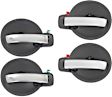 2006-2010 Dodge Charger - Front and Rear, Driver and Passenger Side Interior Door Handles, Gray bezel with chrome lever, Without Door Lock Hole