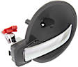 2006-2010 Dodge Charger - Front and Rear, Driver and Passenger Side Interior Door Handles, Gray bezel with chrome lever, Without Door Lock Hole